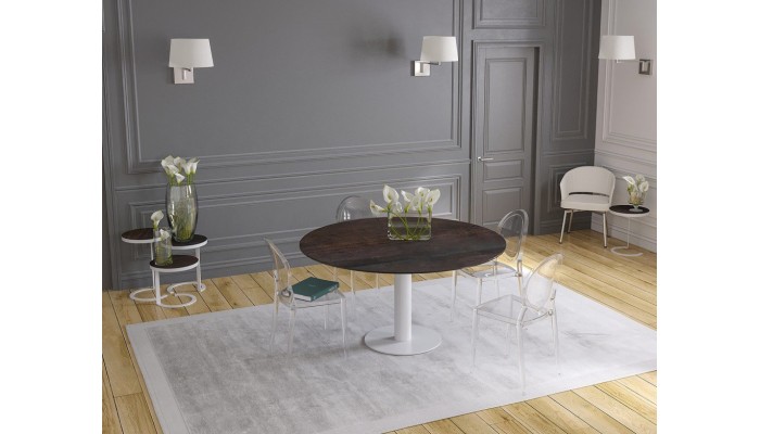 UNA - Table de repas extensible deux allonges...