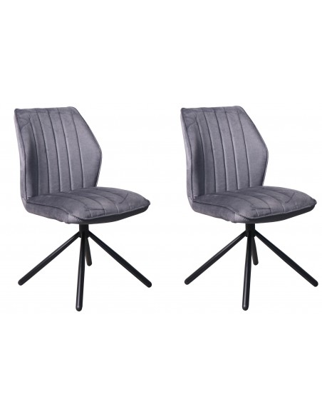 AREX - Chaise de séjour pivotante (lot de 2)