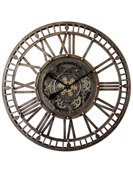 Horloge à engrenages diam 90 cm