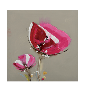 Tableau fleurs roses