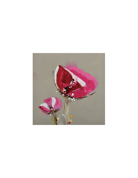 Tableau fleurs roses
