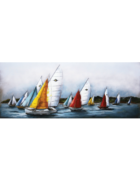 Tableau métal voiliers