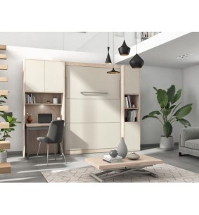 SMART - Armoire lit vertical avec bureau 