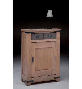 BRONZE - Meuble d'appui 1 porte 1 tiroir 