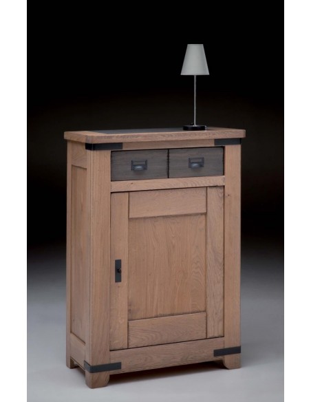 BRONZE - Meuble d'appui 1 porte 1 tiroir 