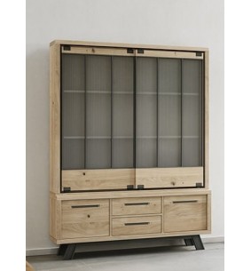 HARRY - Enfilade basse 150 cm 2 portes 2 tiroirs 