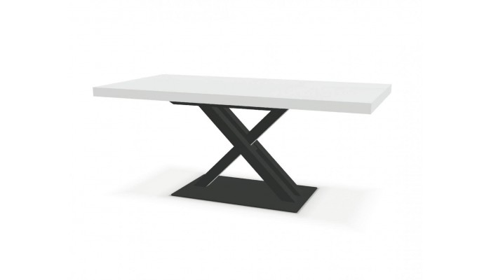 Table pied central avec 1 allonge papillon centre Urban