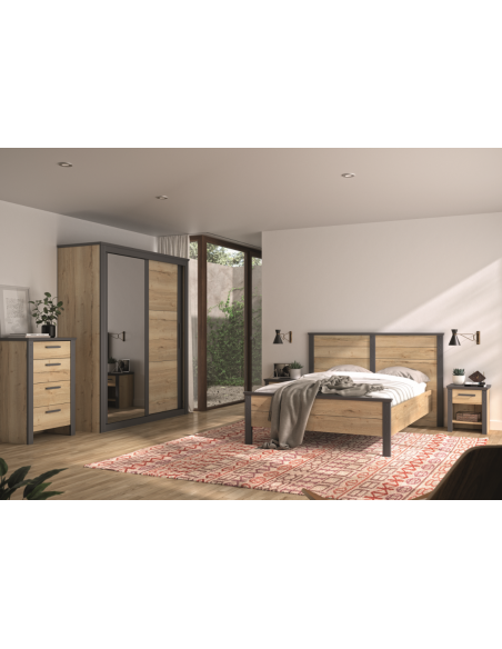 EPSI - Lit pieds haut pour couchage 140 x 190 