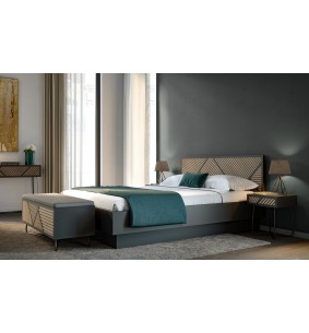 SEIDE - Base De Lit Pied Metal Pour Matelas 140 x 190 cm 
