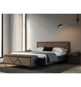 SEIDE - Base De Lit Pied Metal Pour Matelas 160  x 200 cm 