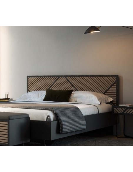 SEIDE - Base De Lit Pied Metal Pour Matelas 160  x 200 cm 
