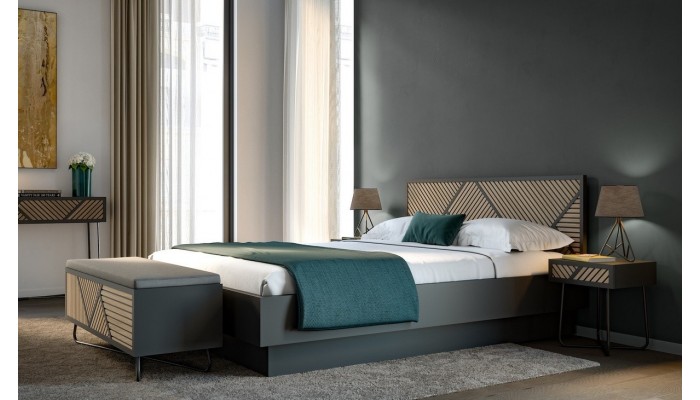 SEIDE - Base De Lit Coffre Pour Matelas 140 x 90 cm 