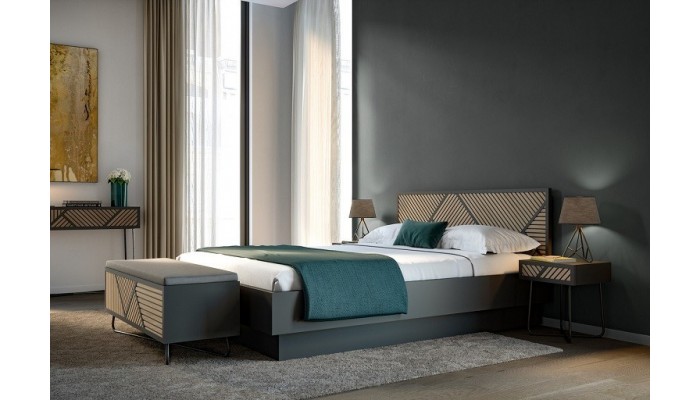 SEIDE - Base De Lit Coffre Pour Matelas 160 x 200 cm 
