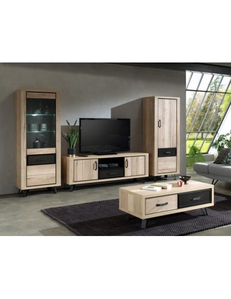 MOUNT- Meuble tv petit - 1 porte - 1 tiroir - 1 niche 