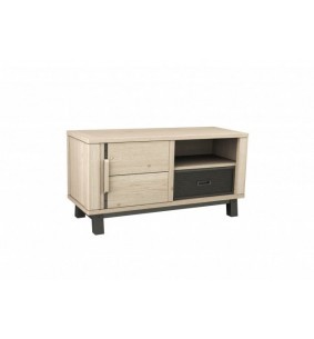 ARDEN - Meuble TV Hifi 1 porte - 1 tiroir - 1 niche Façade de tiroir bois  2