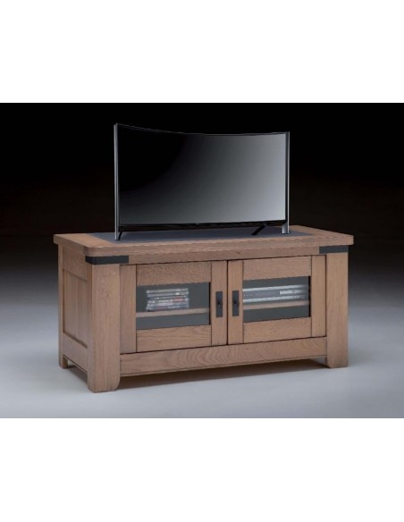 BRONZE - Meuble TV 2 portes 