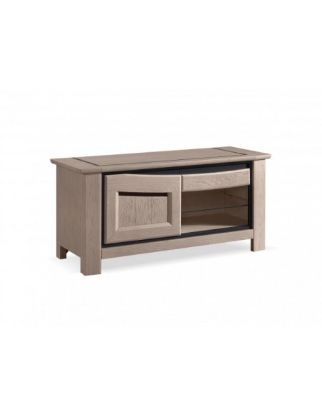 MILE - Meuble TV Hifi 1 porte 1 tiroir 1 niche 