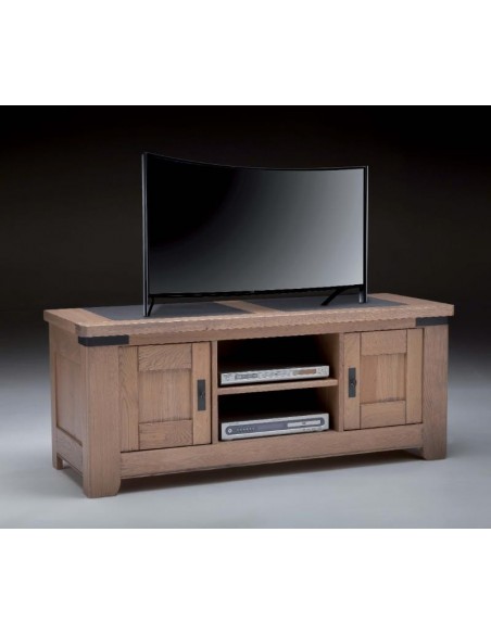 BRONZE - Meuble TV 2 portes 1 niche 