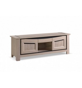 MILE - Meuble TV Hifi 2 portes 1 tiroir 1 niche 