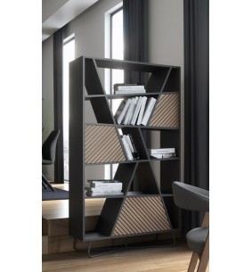 SEIDE - Meuble Tv 180 cm 2 Portes Abattantes Niche 