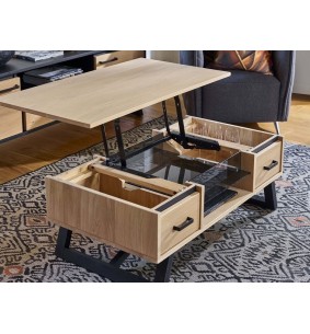 TOUAREG - Table basse Dinette 2 coffres 1 niche 