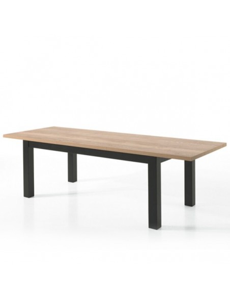 MOUNT- Table avec allonge - 4 pieds massifs 200 cm / 275 cm x 100 cm 