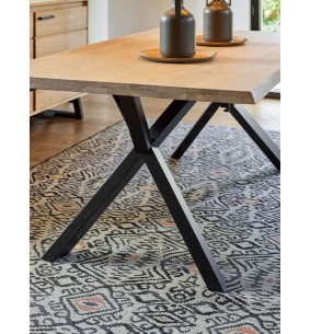 TOUAREG - Table plateau arbre 200 x 105 