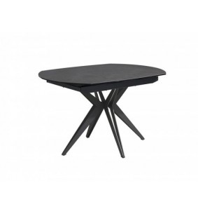 NENU - Table ovale 2 allonges en bout escamotable 30 cm  2