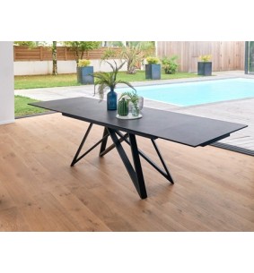 ETAPE - Table plateau céramique 2 allonges de 50 cm  2
