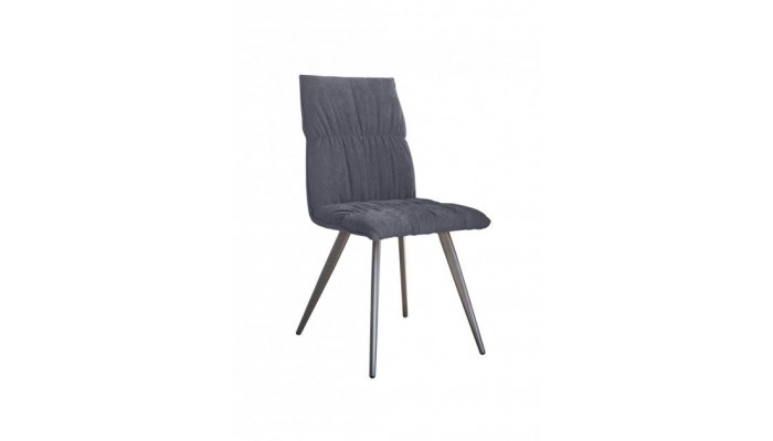 CONCEPT - Chaise en tissu et pieds en métal gris