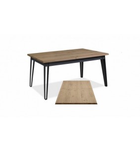 ETAPE - Table rectangle en 160 x 90 cm + allonge papillon de 60 cm 