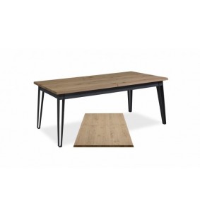 ETAPE - Table rectangle en 190 x 100 cm + allonge papillon de 80 cm 