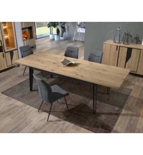 ETAPE - Table rectangle en 190 x 100 cm + allonge papillon de 80 cm  2