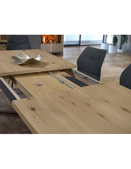 ETAPE - Table rectangle en 190 x 100 cm + allonge papillon de 80 cm 
