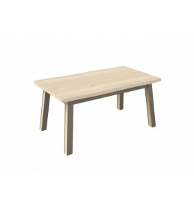 ARDEN - Table 4 pieds en 160 x 90 - Plateau chantourné allonge centrale  papillon  de 60 cm  2
