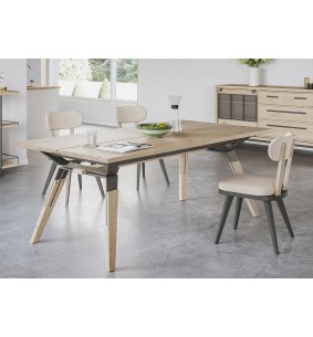 HARRY - Table 4 pieds métalliques allonges 60 cm  2