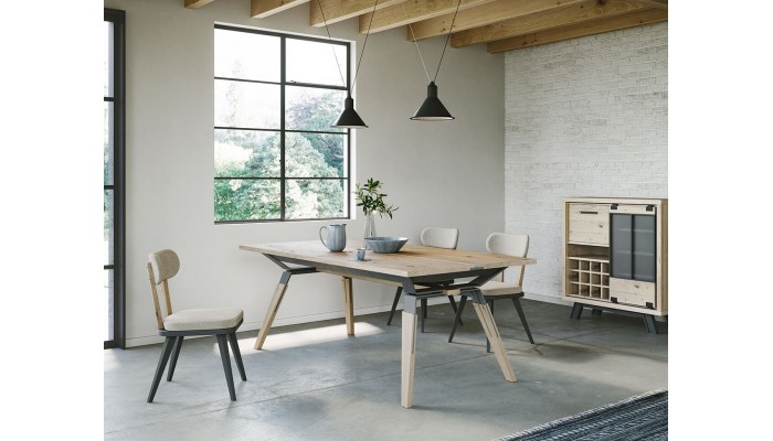 HARRY - Table 4 pieds métalliques allonges 60 cm 