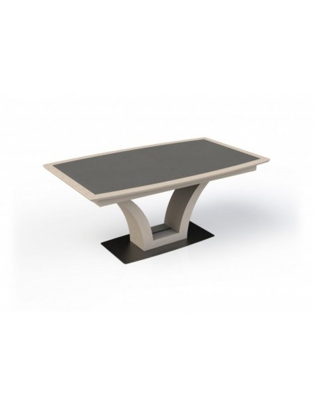 MILE - Table tonneau 180 cm x 105 cm + 1 allonge centrale papillon de 60 cm 