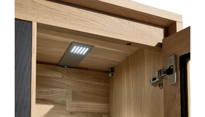 TOUAREG - Vitrine 1 porte verre 2 portes bois 
