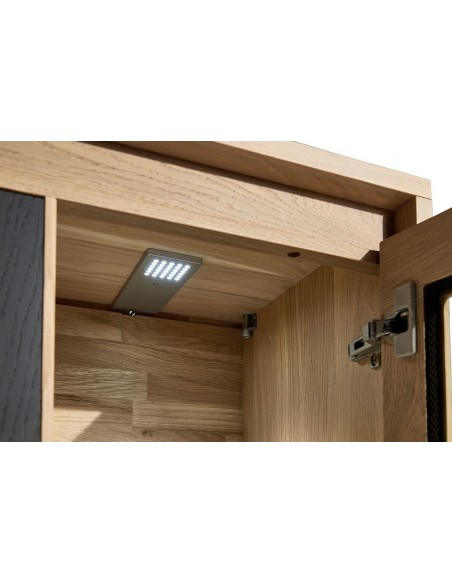 TOUAREG - Vitrine 1 porte verre 2 portes bois 