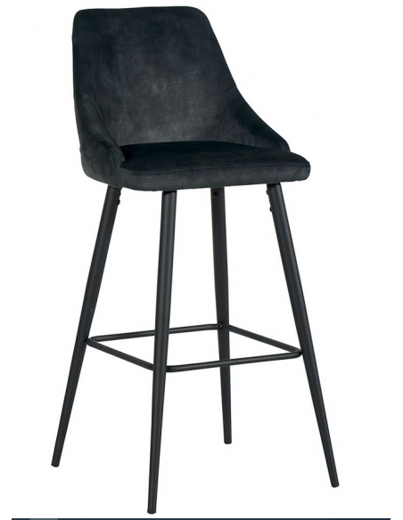 chaise de bar LOU anthracite