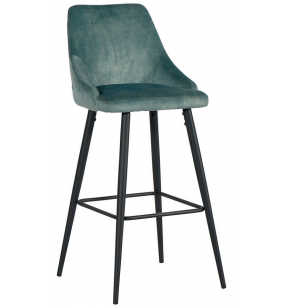 chaise bar LOU bleu pétrole