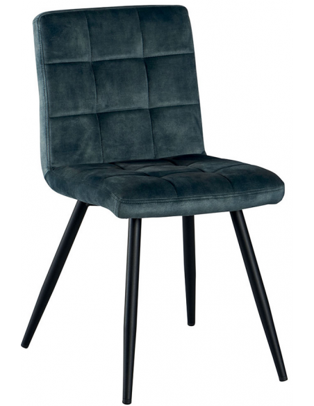 chaise CHAFRA bleu pétrole