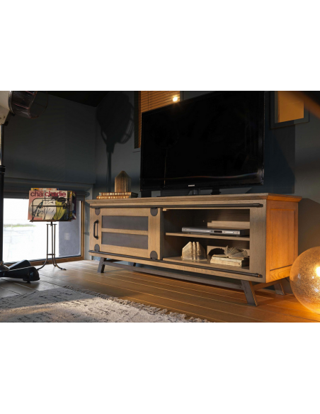 Meuble tv porte coulissante PASTEL