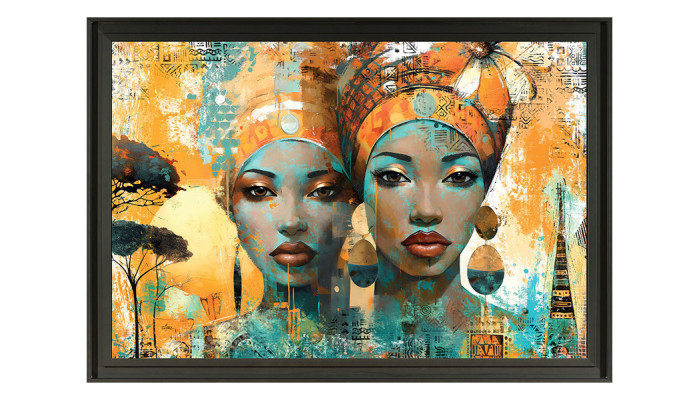 Romaric - Tableau 2 africaines turquoises 