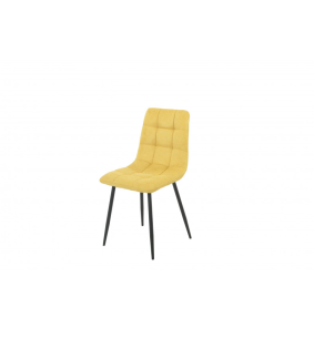 chaise en tissus jaune
