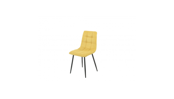 chaise en tissus jaune