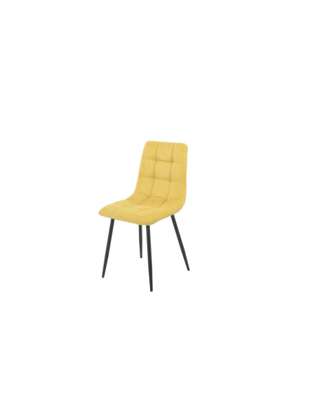 chaise en tissus jaune