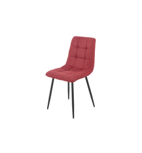 chaise en tissus rouge