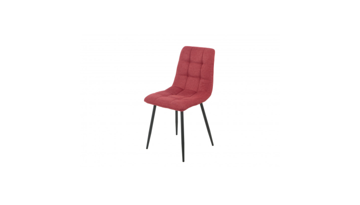 chaise en tissus rouge